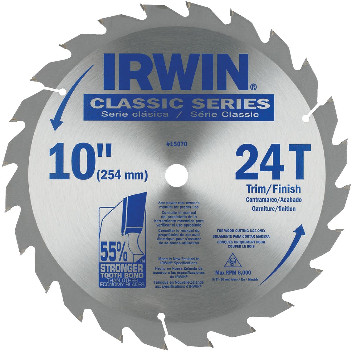 10" CARBIDE TIPPED BLADE - 15070 by Irwin Industr Tool