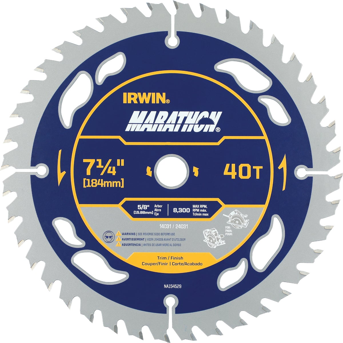 7-1/4"40T MARATHON BLADE - 14031 by Irwin Industr Tool