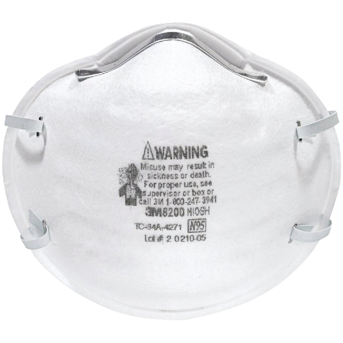 10PK PARTICLE RESPIRATOR - 8200HB5-A by 3m Co