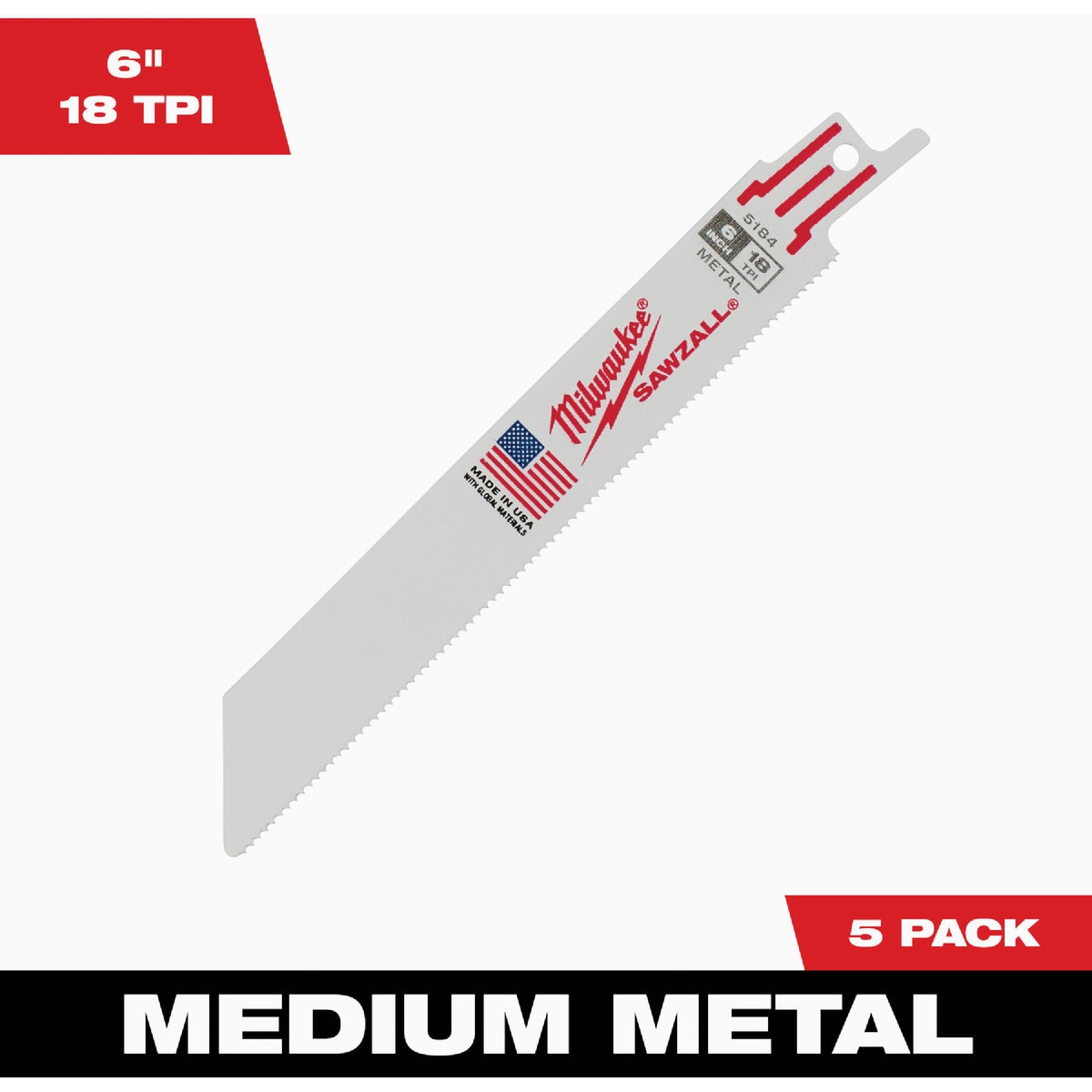 6" 18T SAWZALL BLADE - 48005184 by Milwaukee Accessory