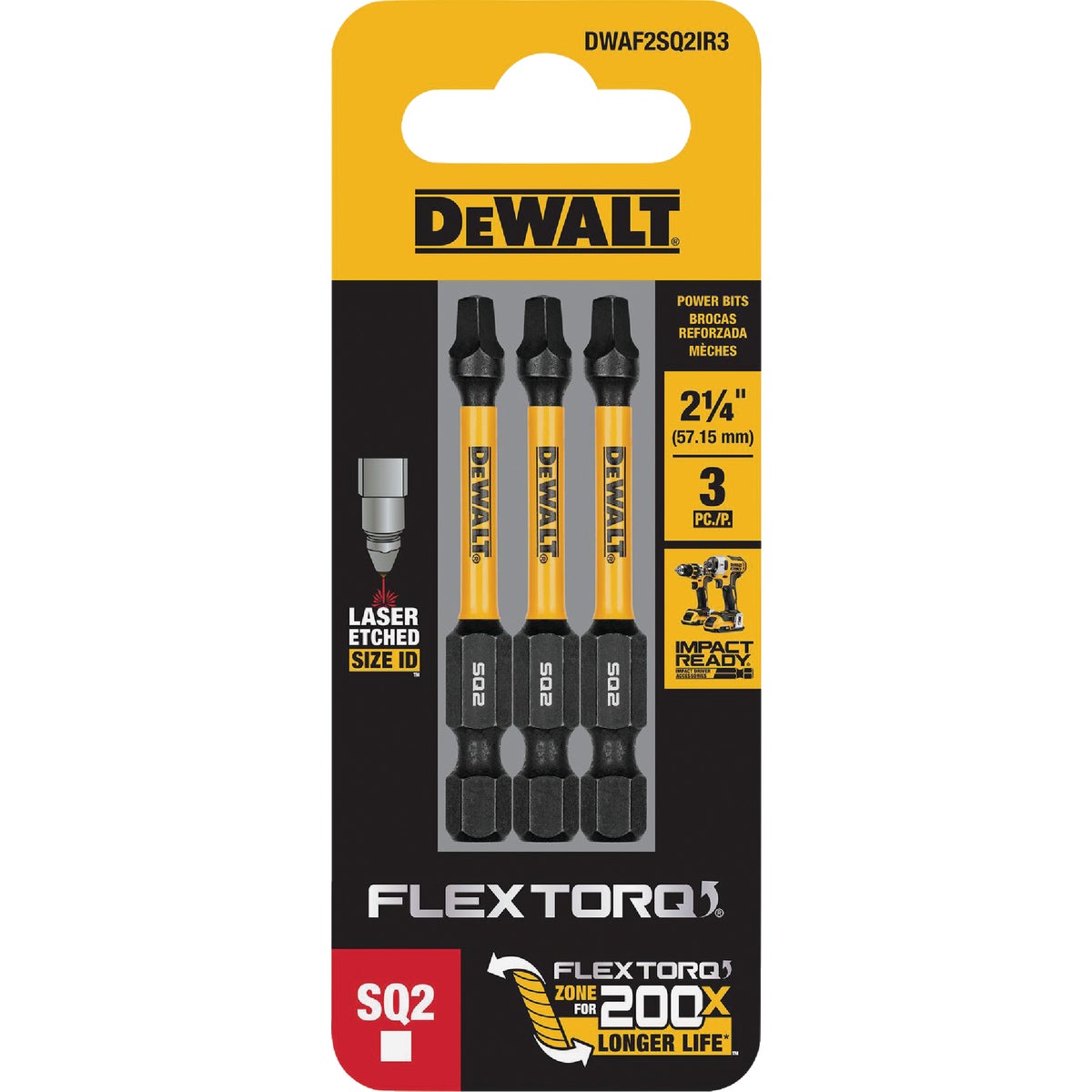 #2 2" SQUARE IMPACT BIT - DW2212IR by DeWalt