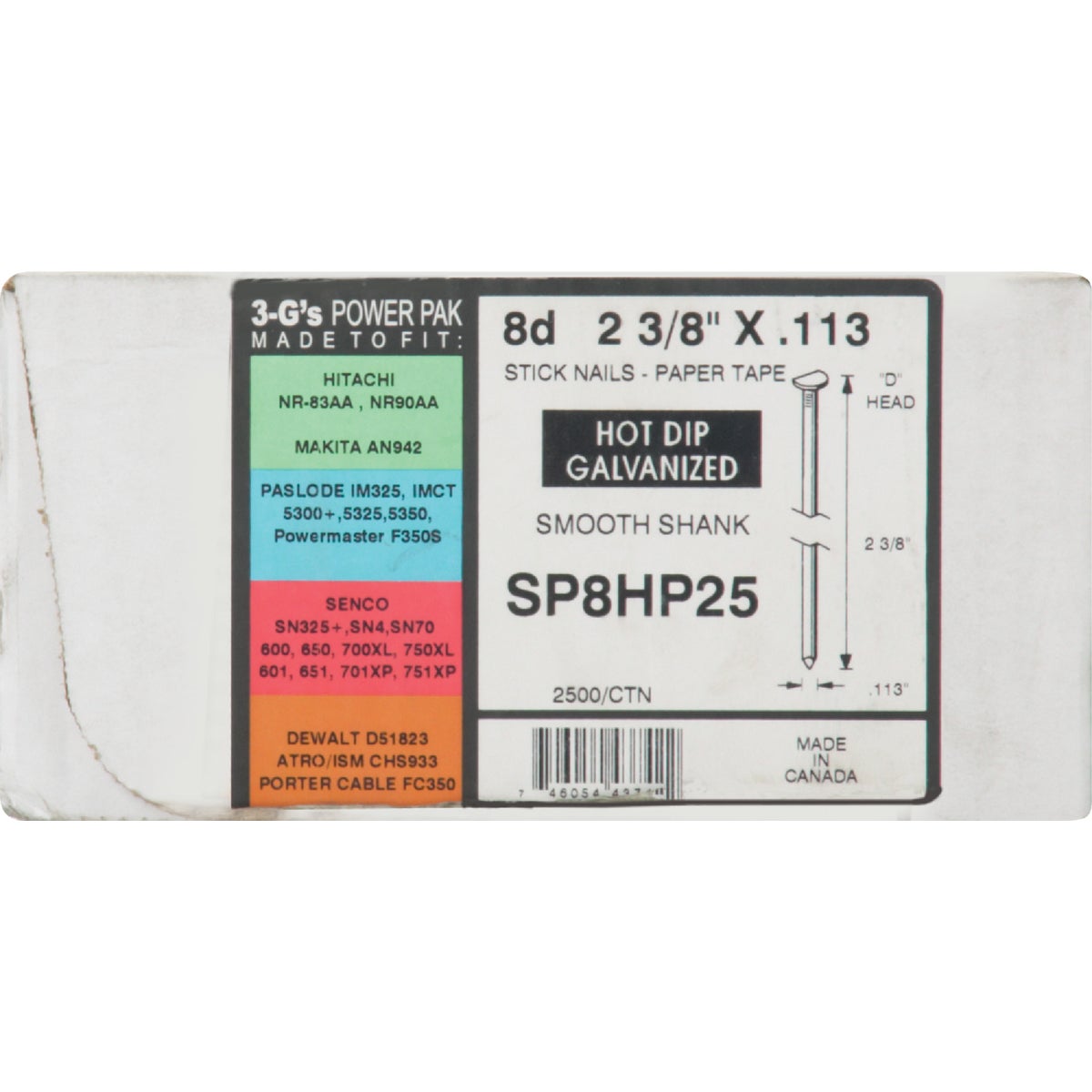 2-3/8" STICK NAIL - GRSP8DHG by Prime Source Pneumat