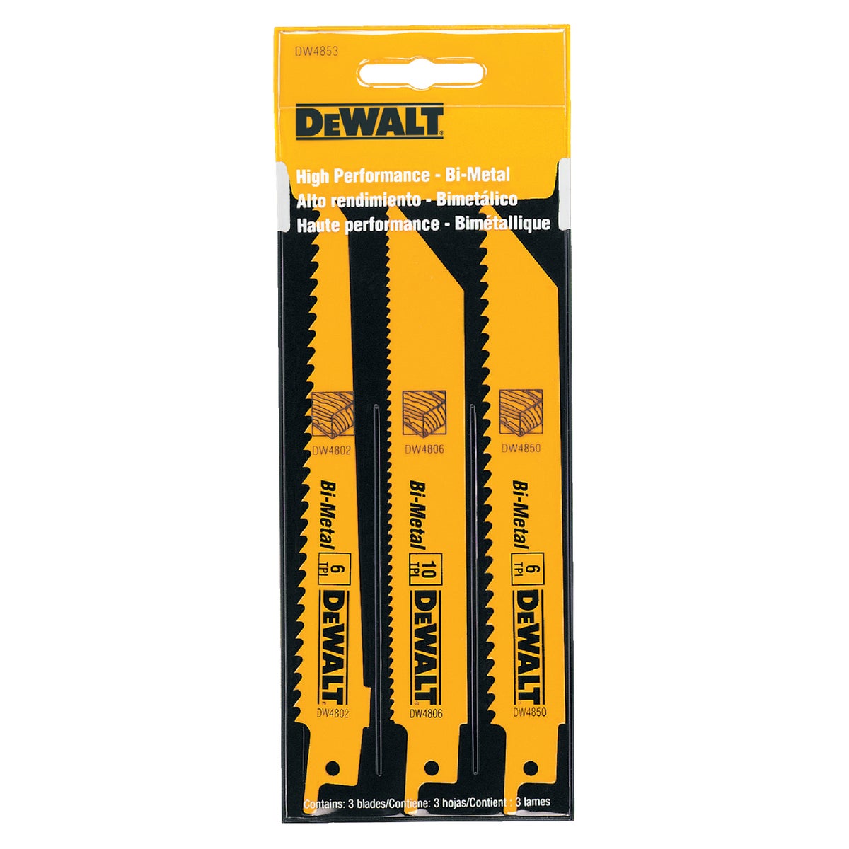3PC RECIP BLADE SET - DW4853 by DeWalt