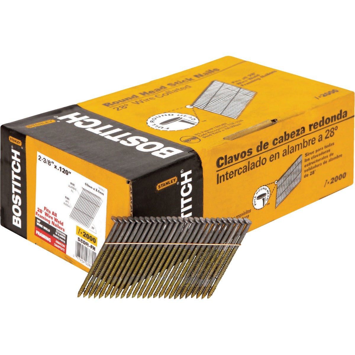 2-3/8" FRAMING NAIL - S8DR-FH by Stanley Bostitch