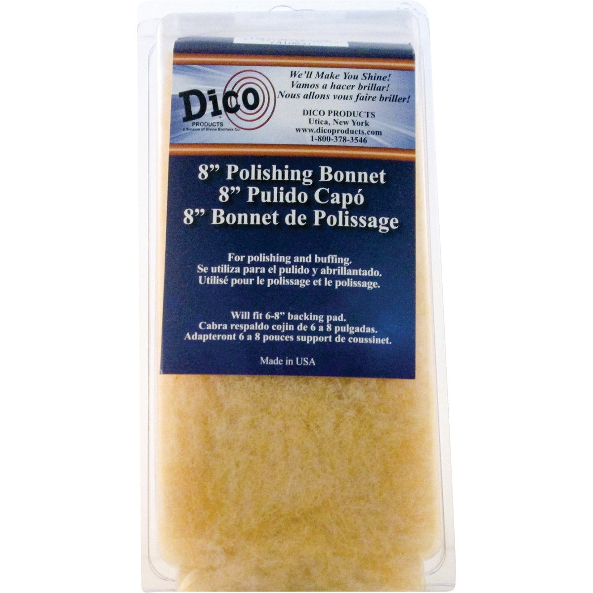 7" POLISHING BONNET - 584-46553C by Dico Products Corp