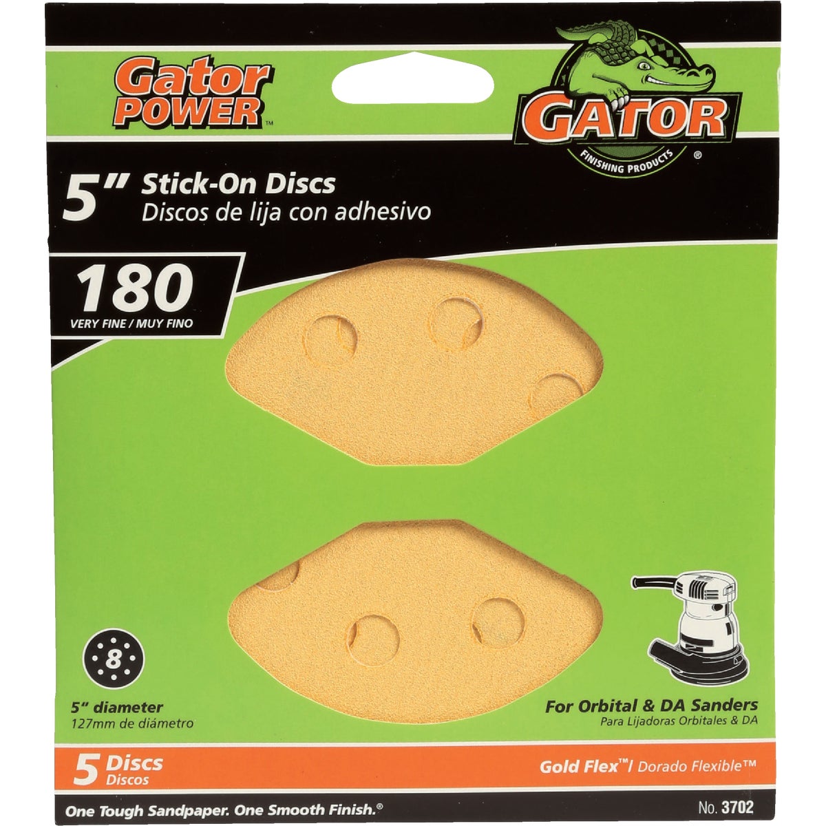 5PK 5" 180G SANDING DISC - 3702 by Ali Industries Inc
