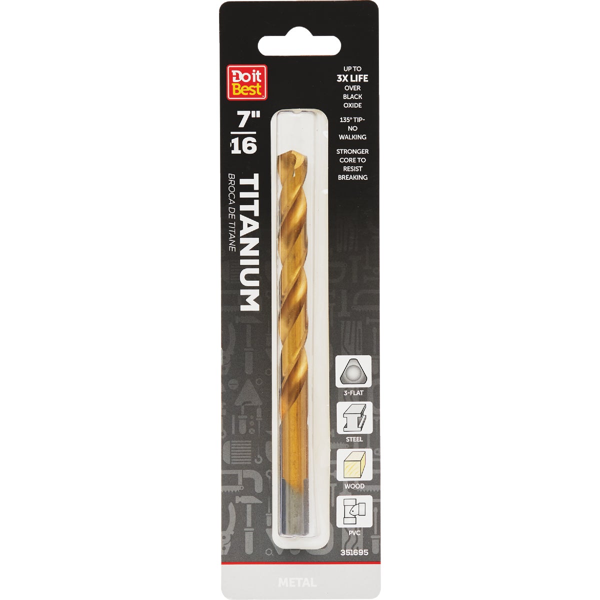 7/16" TITANIUM DRILL BIT - 220711DB by Mibro/gs