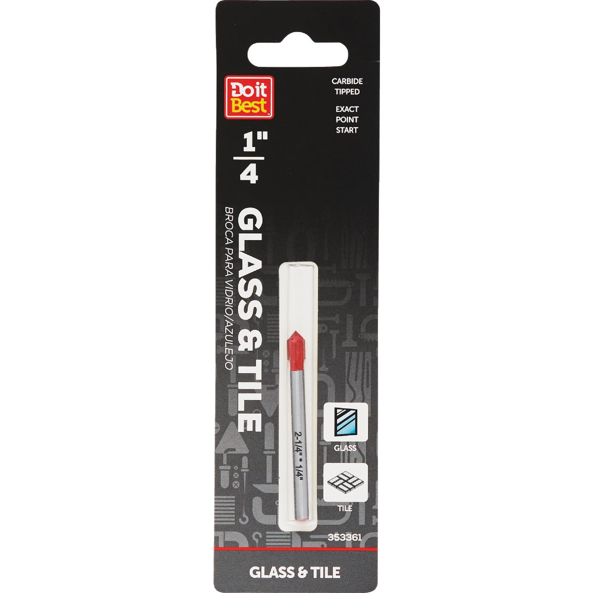 1/4" GLASS AND TILE BIT - 263361DB by Mibro/gs
