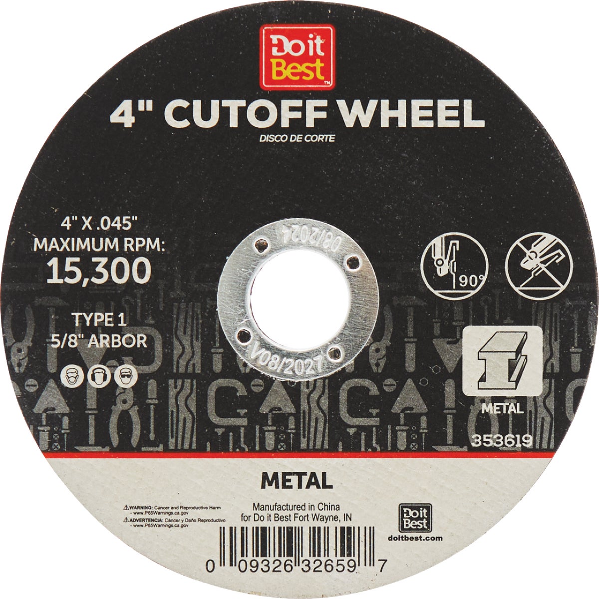 4" METAL CUTTING WHEEL - 972680DB by Mibro/gs