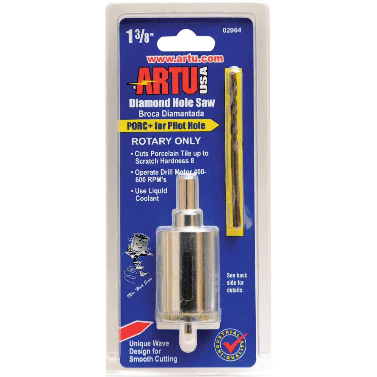 1-3/8" DIAMOND HOLE SAW - 02964 by Artu Usa Inc