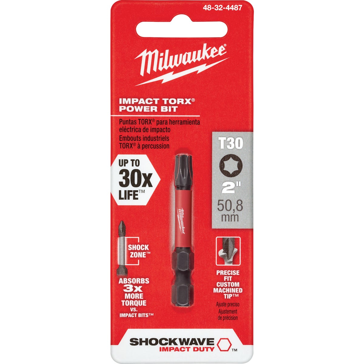 T30 2" TORX POWER BIT - 48324487 by Milwaukee Accessory