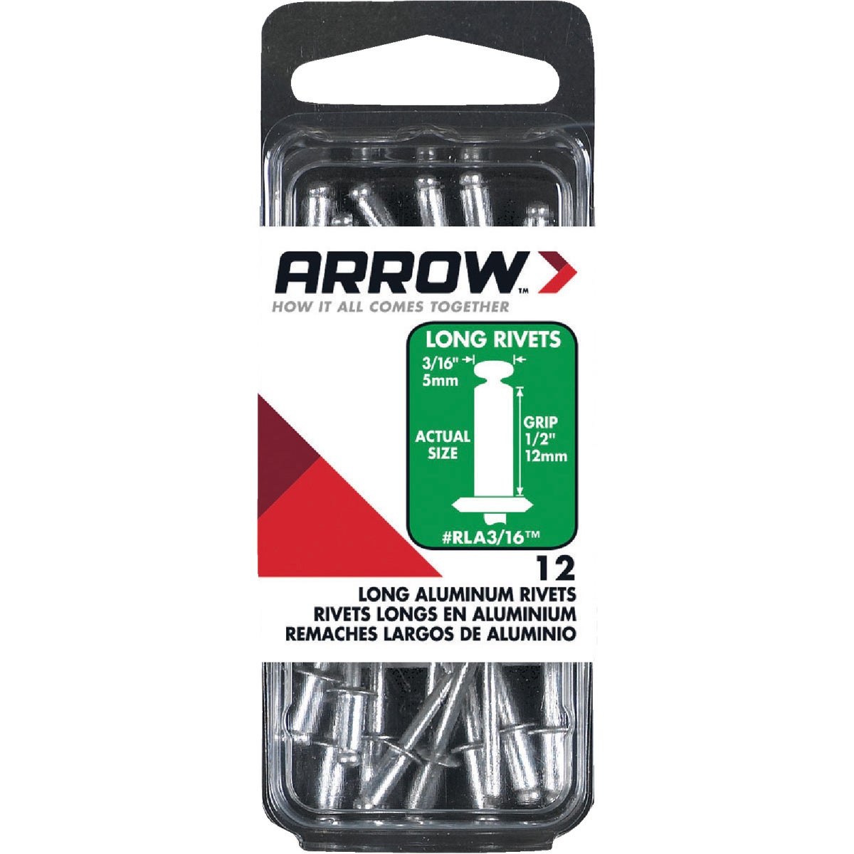 3/16X1/2 ALUM RIVET - RLA3/16 by Arrow Fastener Co