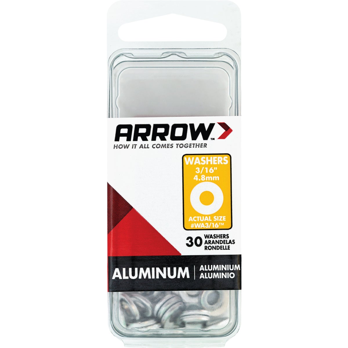 3/16" ALUM BACK PLATE - WA3/16 by Arrow Fastener Co
