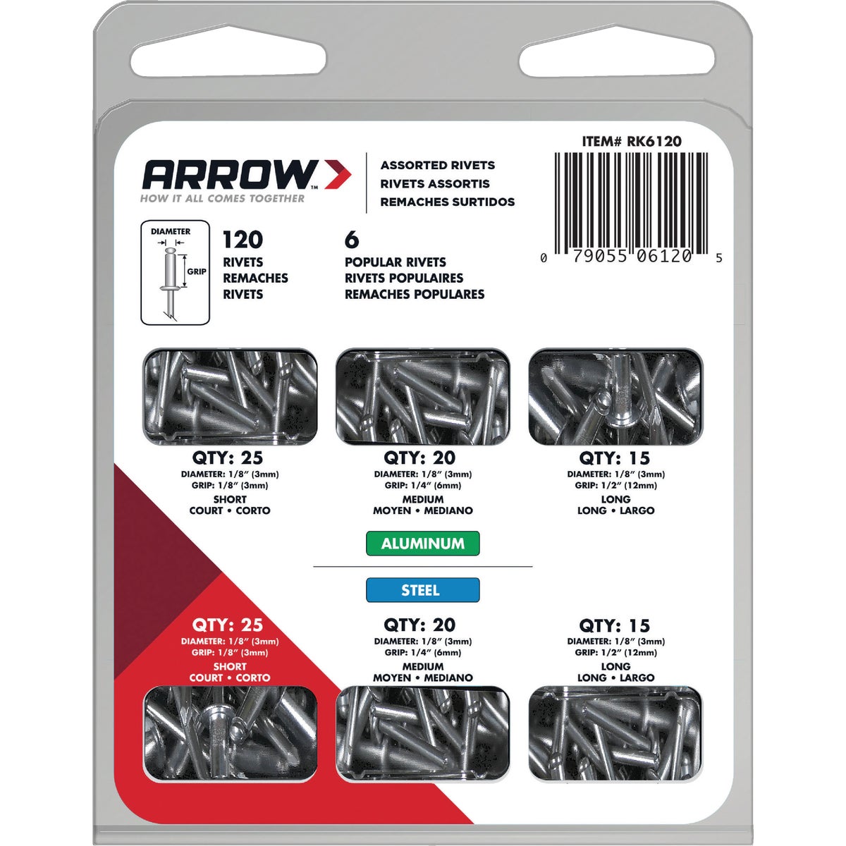 RIVET ASSORTMENT - RK6120 by Arrow Fastener Co