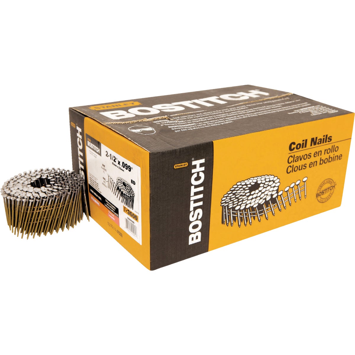 2-1/2" COIL FRAMING NAIL - C8R99BD by Stanley Bostitch