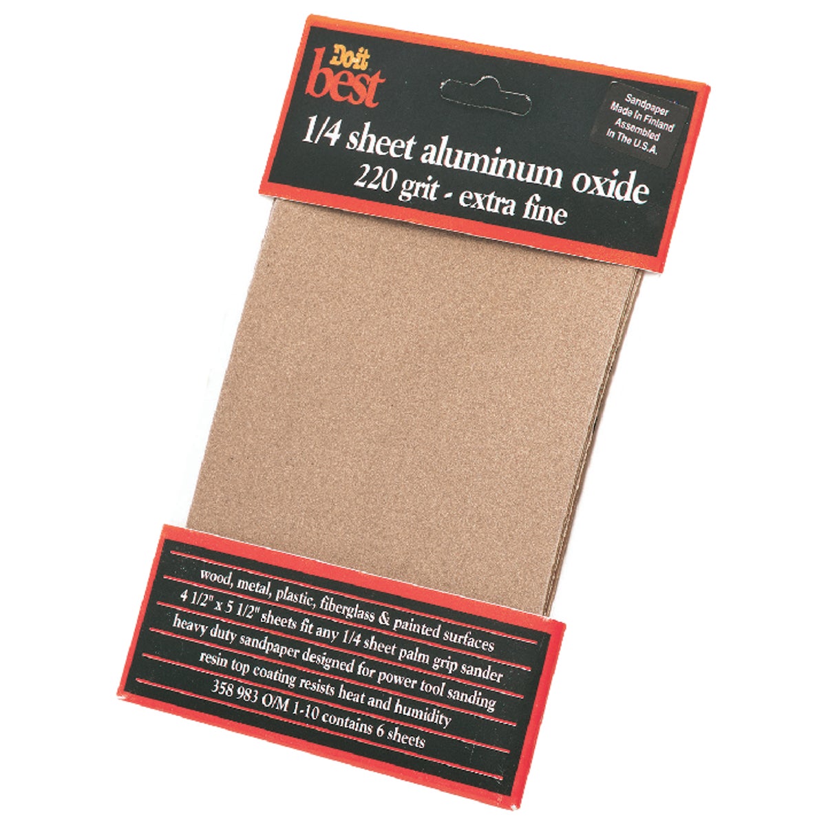 220G SANDPAPER - 358983 by Ali Industries Inc