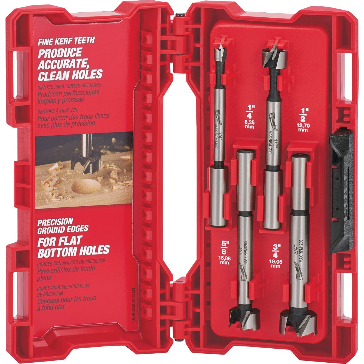 4 PC FORSTNER BIT SET - 48140004 by Milwaukee Accessory