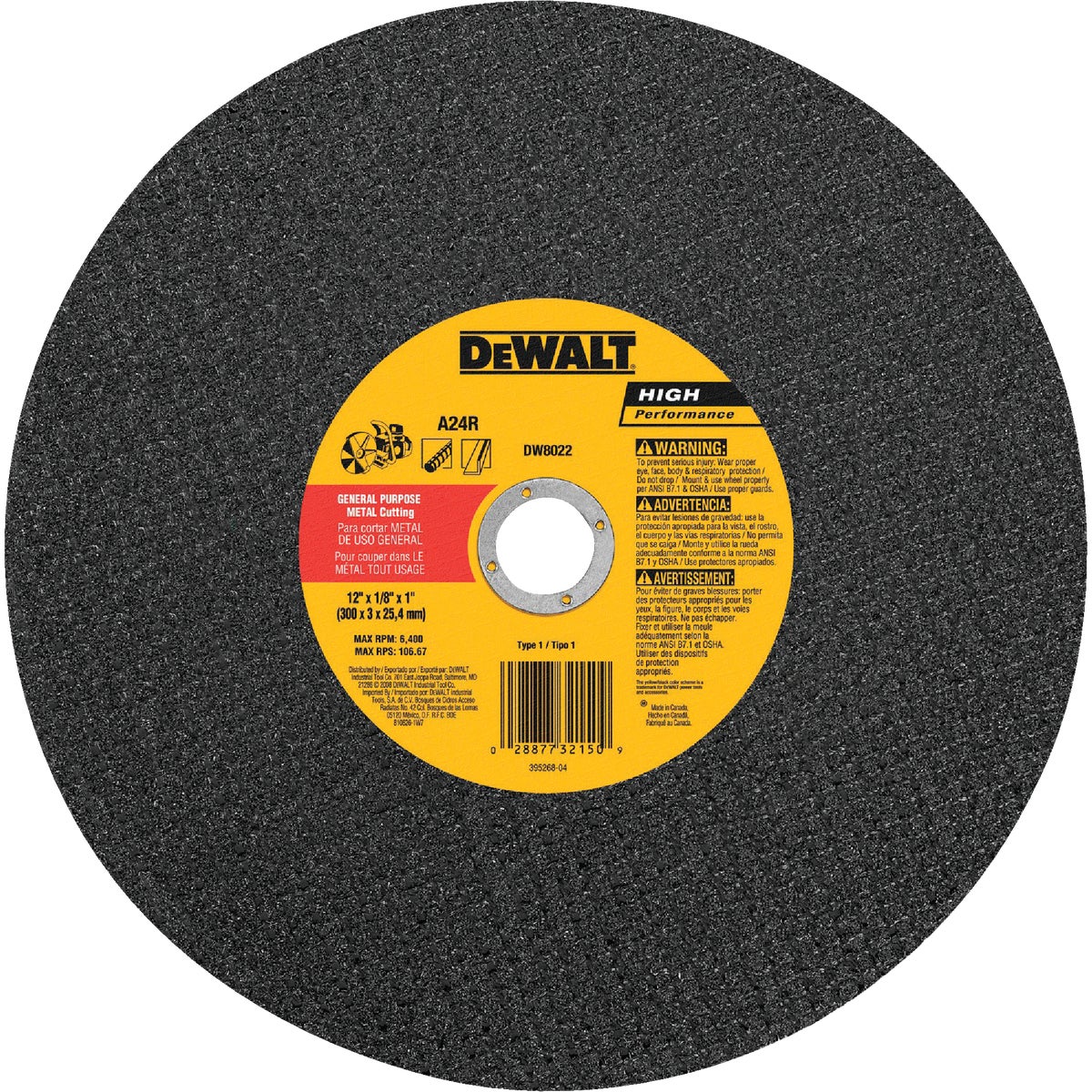 12" 1/8X1 METAL BLADE - DW8022 by DeWalt