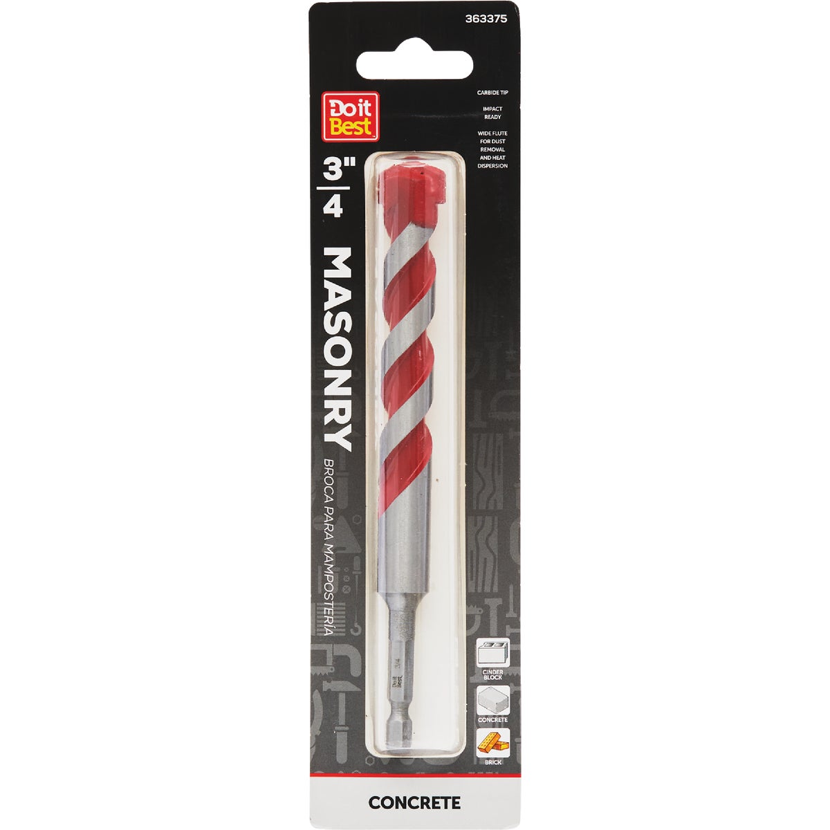 3/4" MASONRY DRILL BIT - 261231DB by Mibro/gs