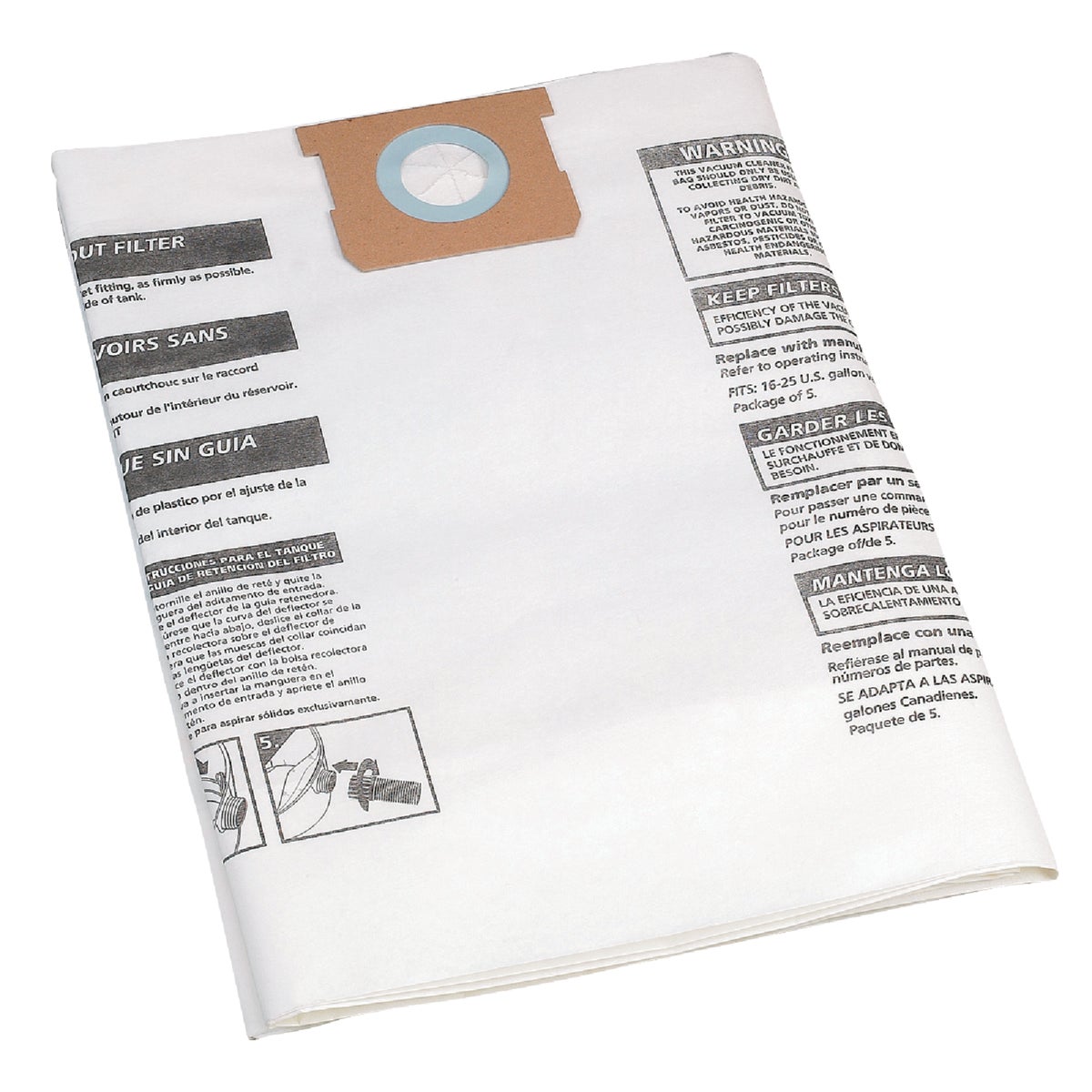 LRG PAPER COLLECTION BAG - 9066300 by Shop Vac Corp