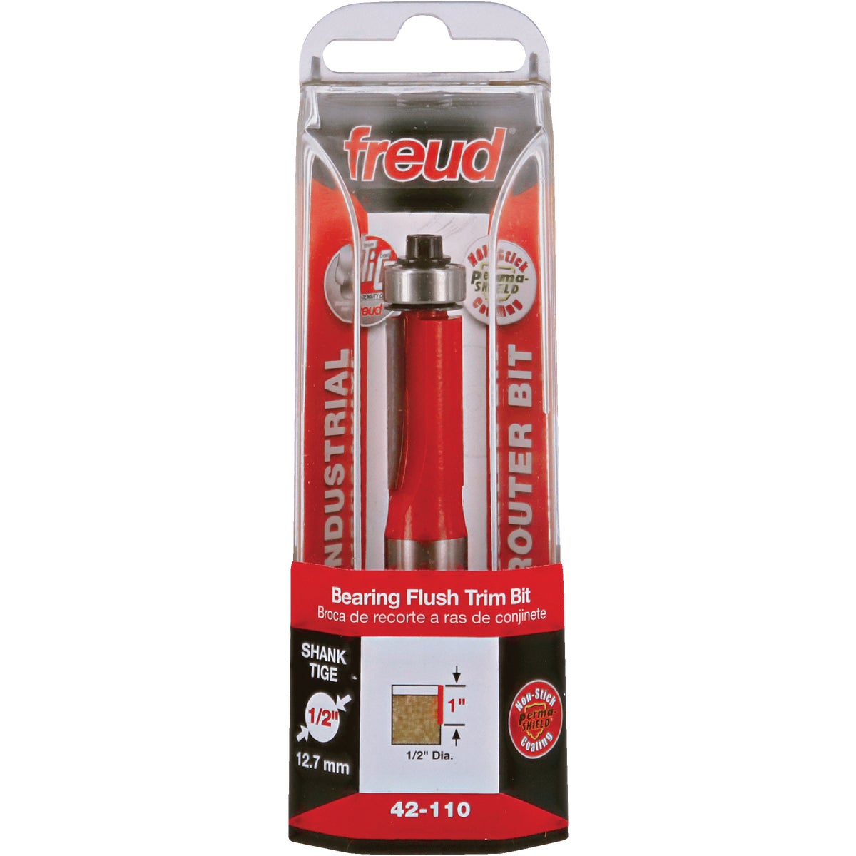 1/2" 2-FLT FLSH TRIM BIT - 42-110 by Freud Inc
