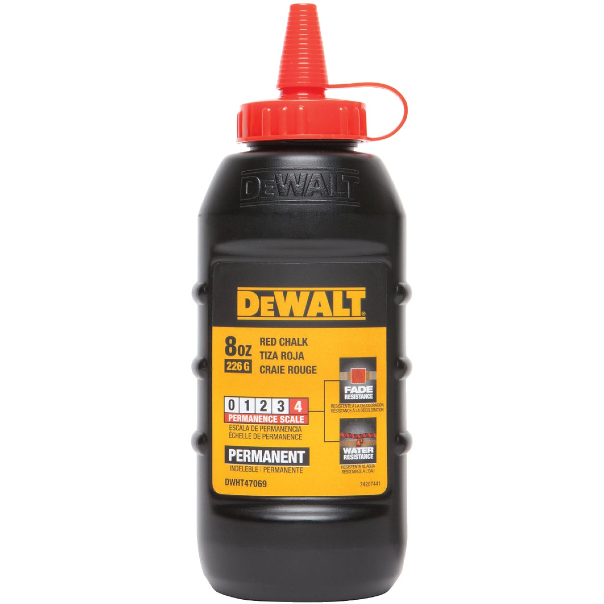 RED PERMANENT CHALK - DWHT47069 by Stanley Tools