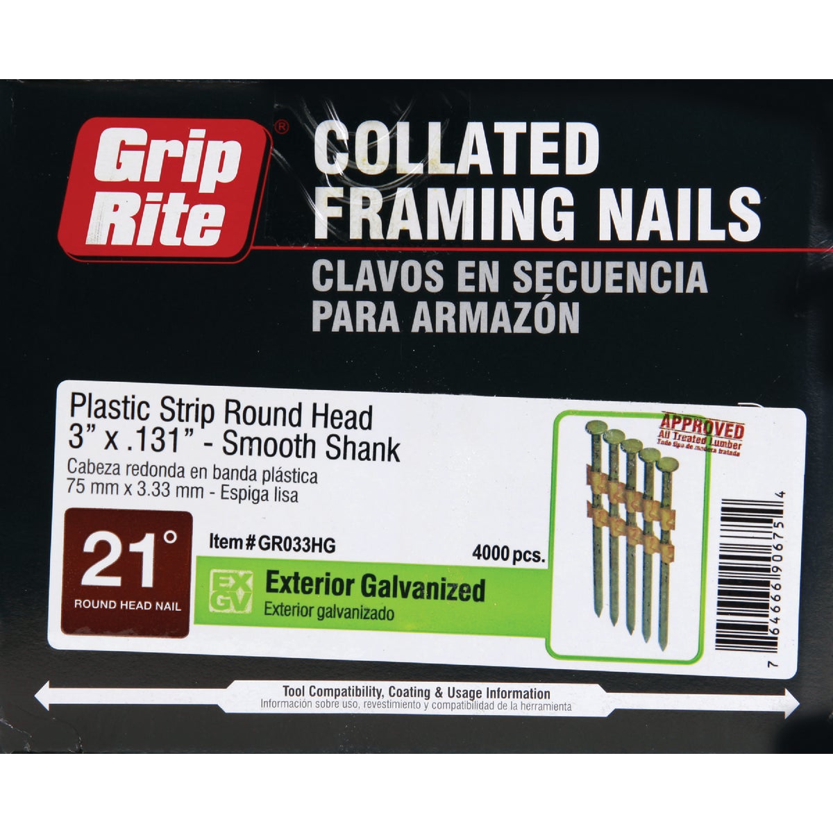 3"X.131 FRAMING NAIL - GR033HG by Prime Source Pneumat