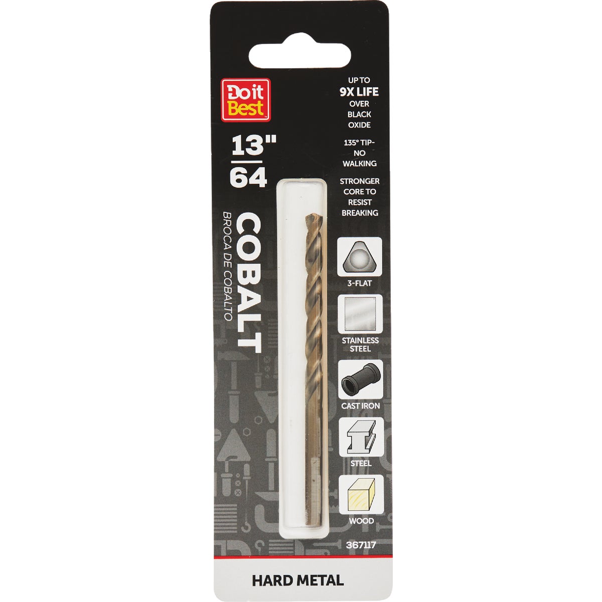 13/64" COBALT DRILL BIT - 249451DB by Mibro/gs