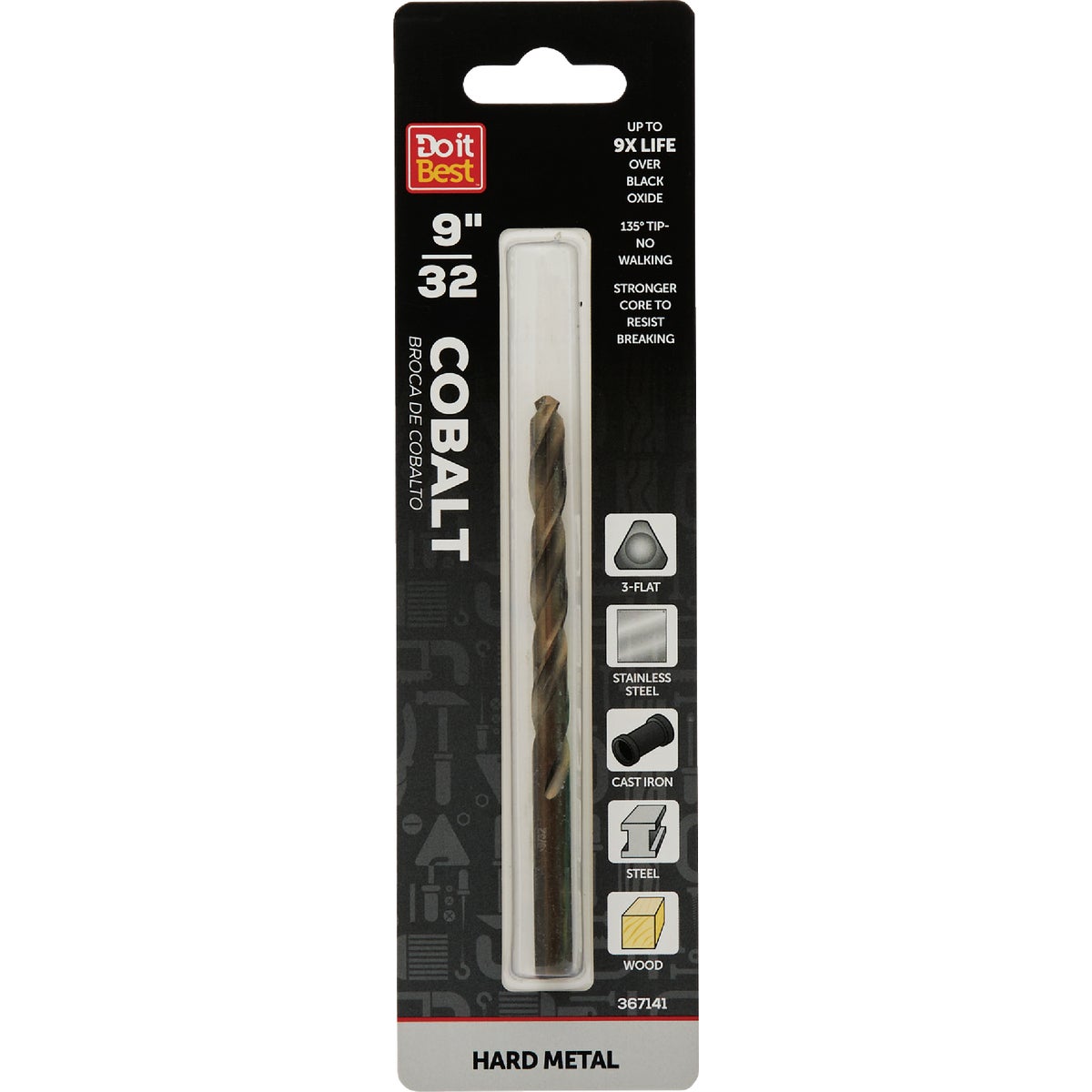 9/32" COBALT DRILL BIT - 250031DB by Mibro/gs