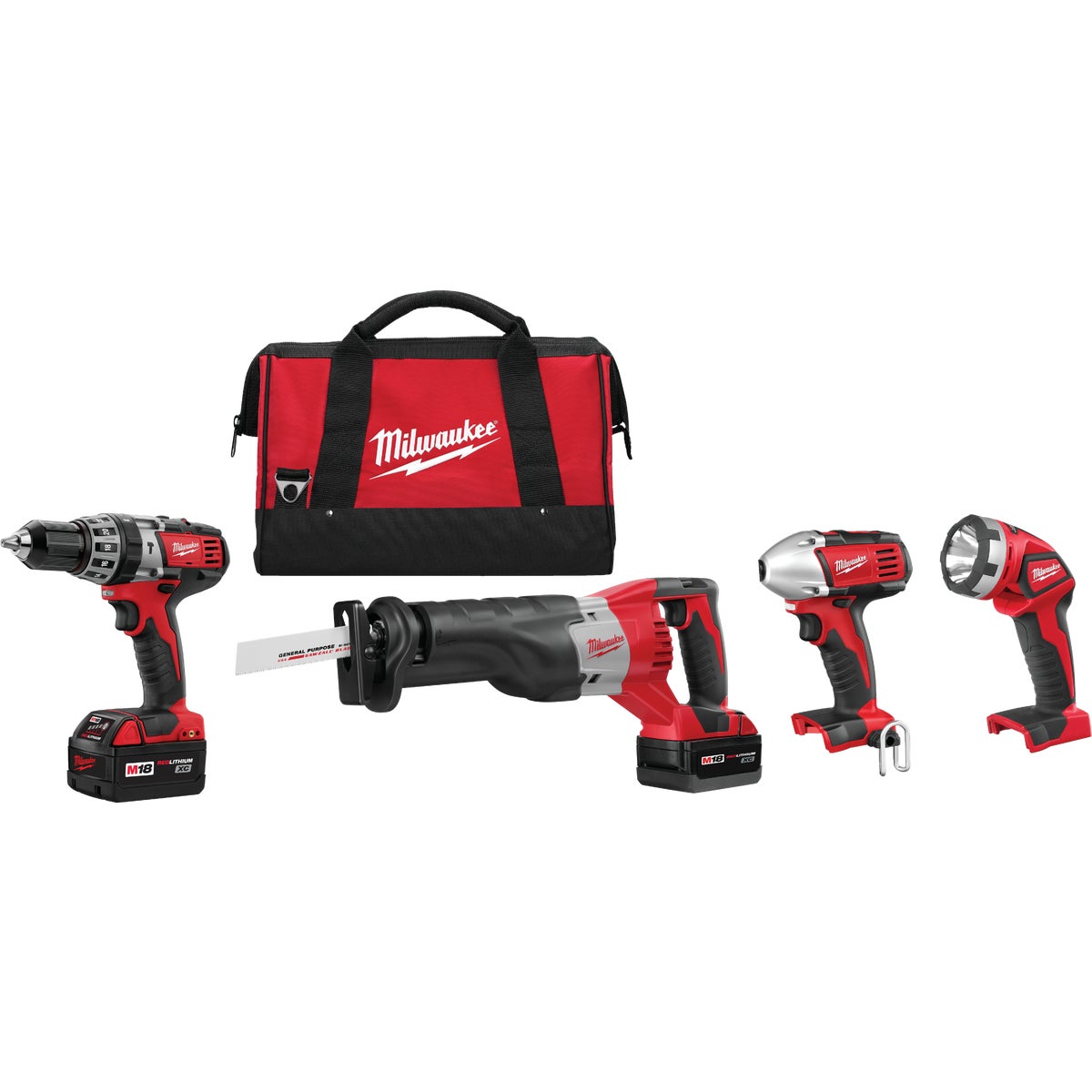 M18 4-TOOL COMBO KIT - 2696-24 by Milwaukee Elec Tool