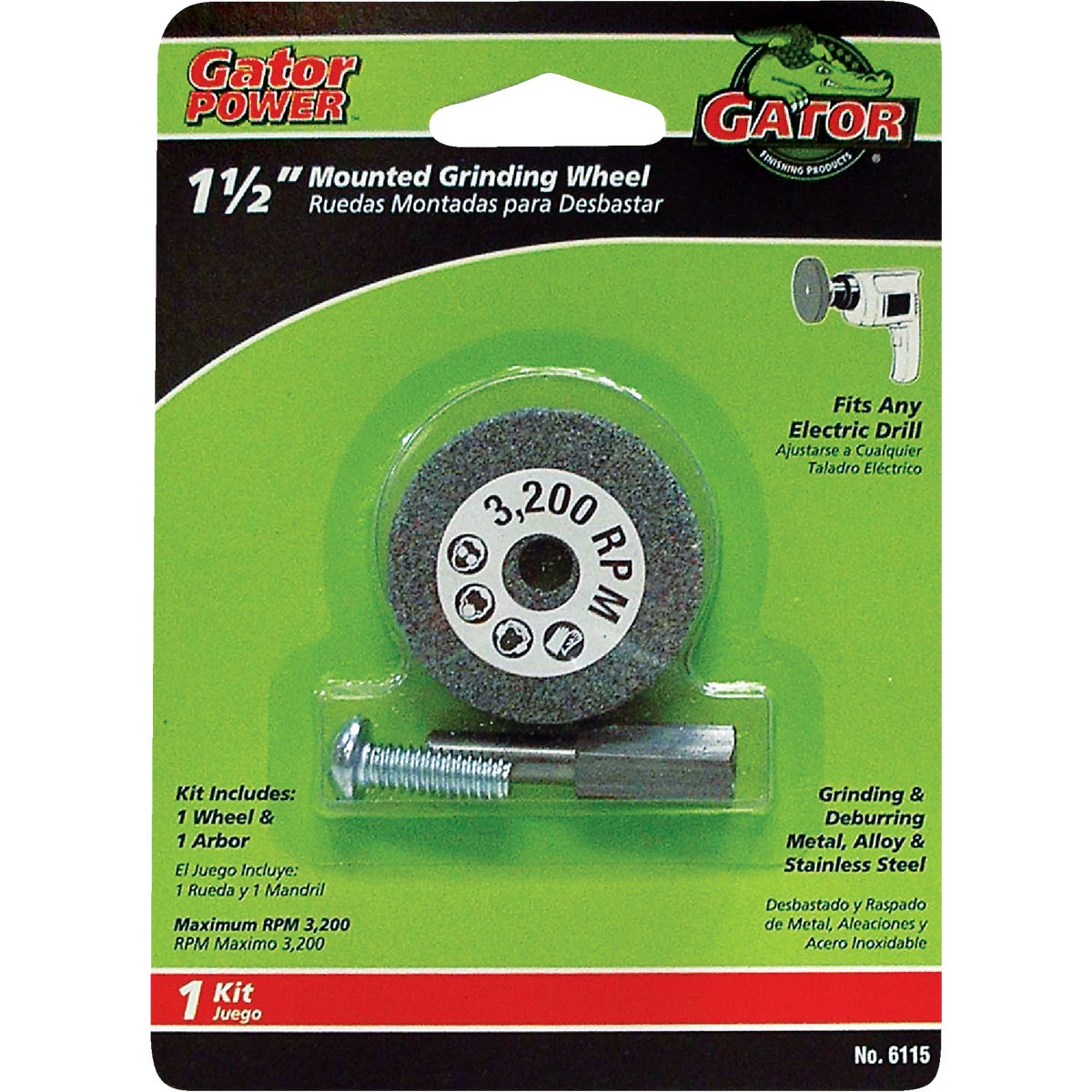 1-1/2X3/8 GRINDING WHEEL - 6115 by Ali Industries Inc