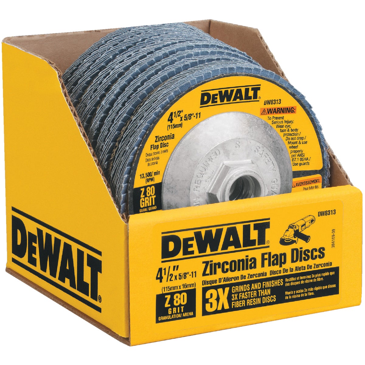 4-1/2" 80G FLAP DISC - DW8313 by DeWalt