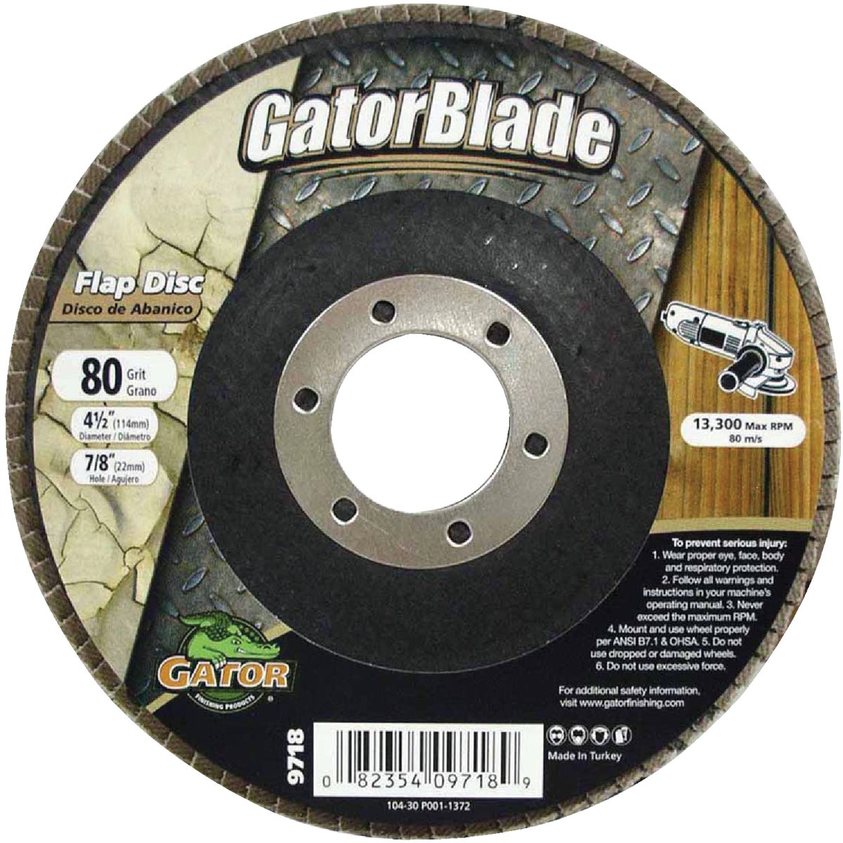 4-1/2X7/8 80# DISC FLAP - 9718 by Ali Industries Inc