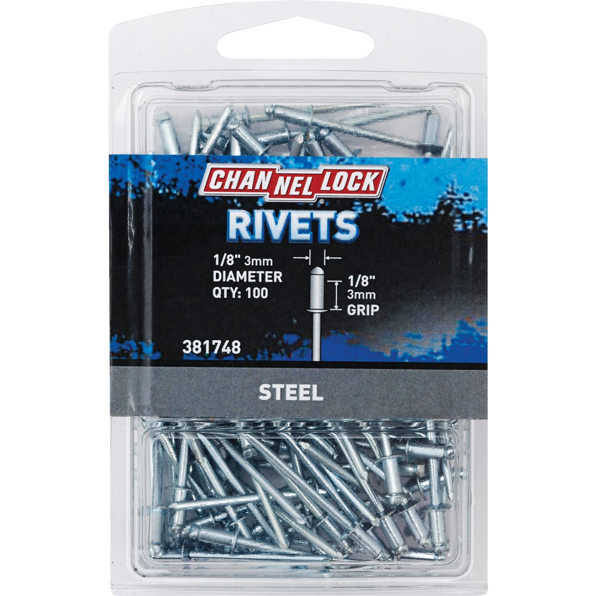 1/8X1/8 STL POP RIVET - 381748 by Do it Best