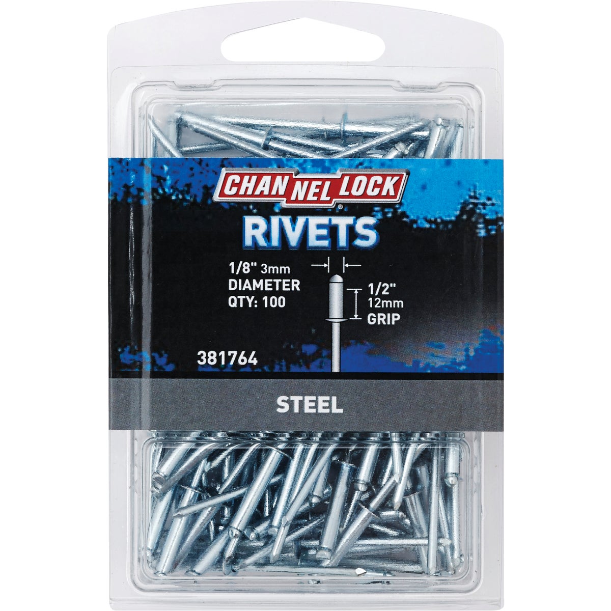 1/8X1/2 STL POP RIVET - 381764 by Do it Best