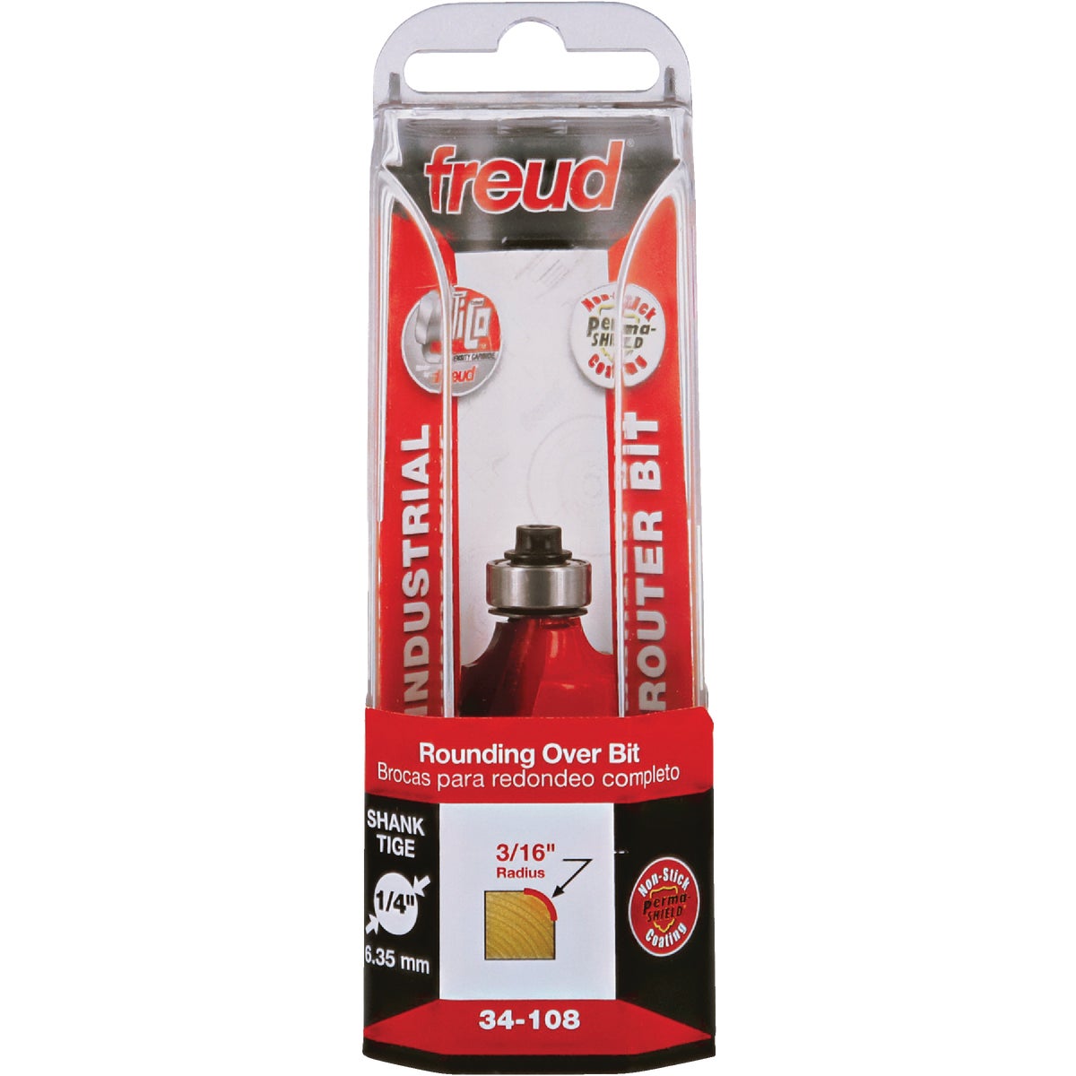 3/16" ROUNDOVER BIT - 34-108 by Freud Inc