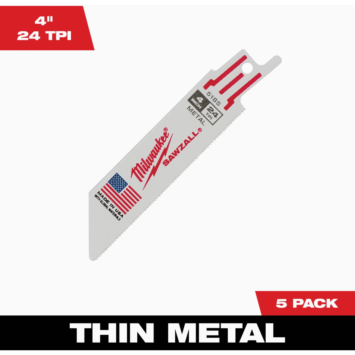 4" 24T SAWZALL BLADE - 48005185 by Milwaukee Accessory