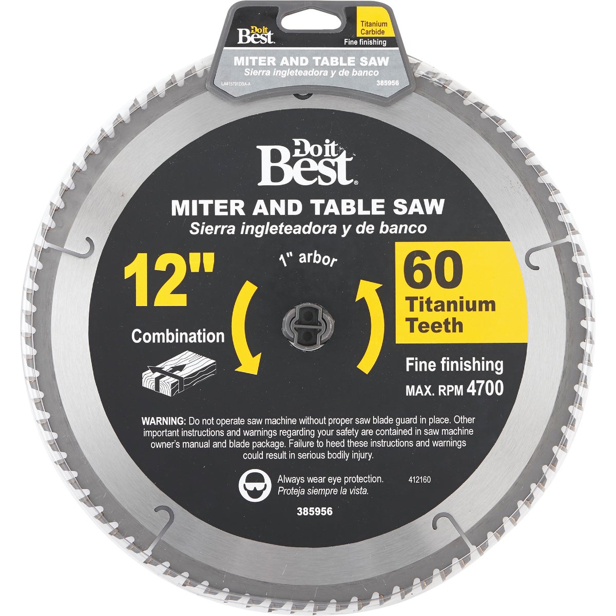 12" 60T TITAN SAW BLADE - 415791DB by Mibro/gs