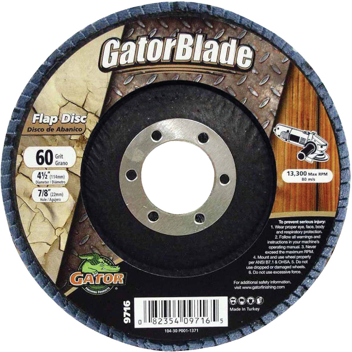 4-1/2X7/8 60# FLAP DISC - 9716 by Ali Industries Inc