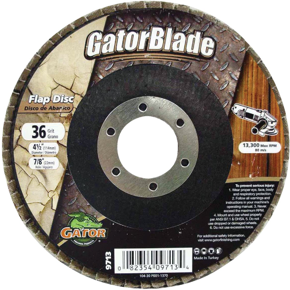 4-1/2X7/8 36# FLAP DISC - 9713 by Ali Industries Inc