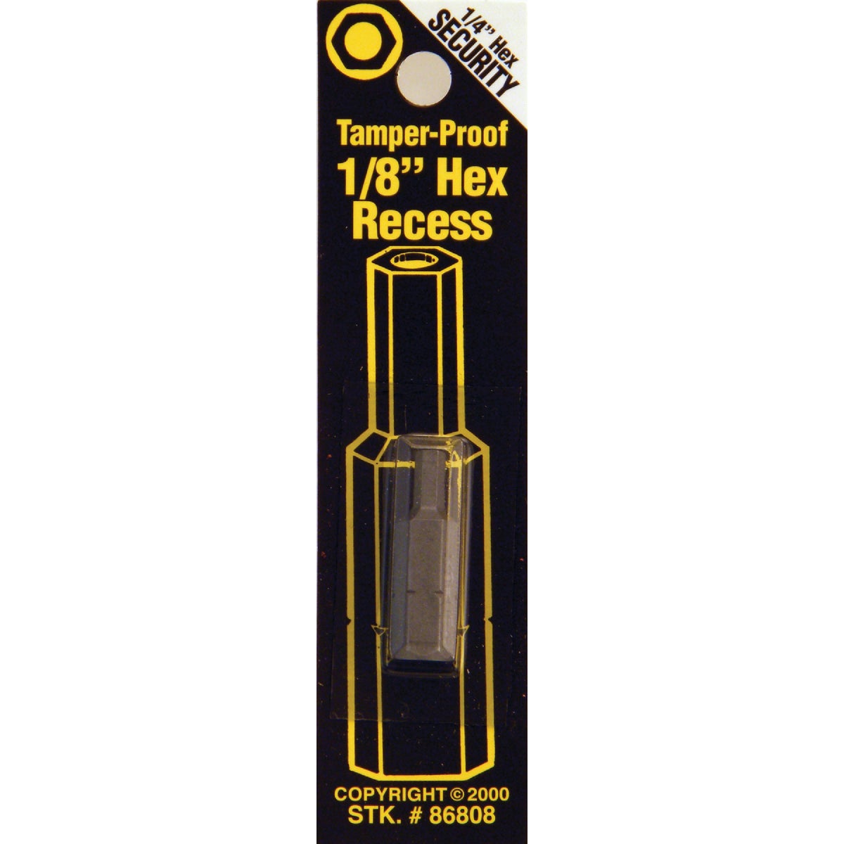 1/8" HEX SECURITY BIT - 86808 by Bwt Inc