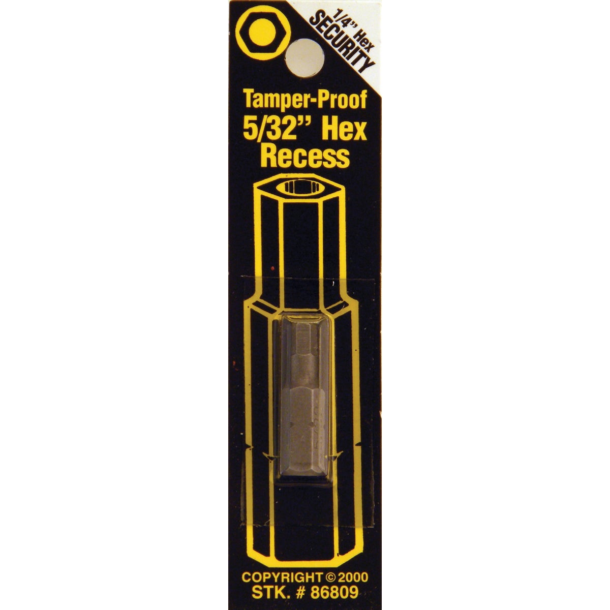 5/32" HEX SECURITY BIT - 86809 by Bwt Inc