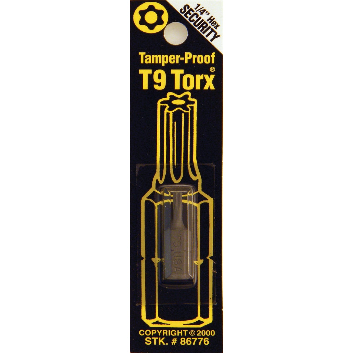 T9 TMPR SECURITY BIT - 86776 by Bwt Inc