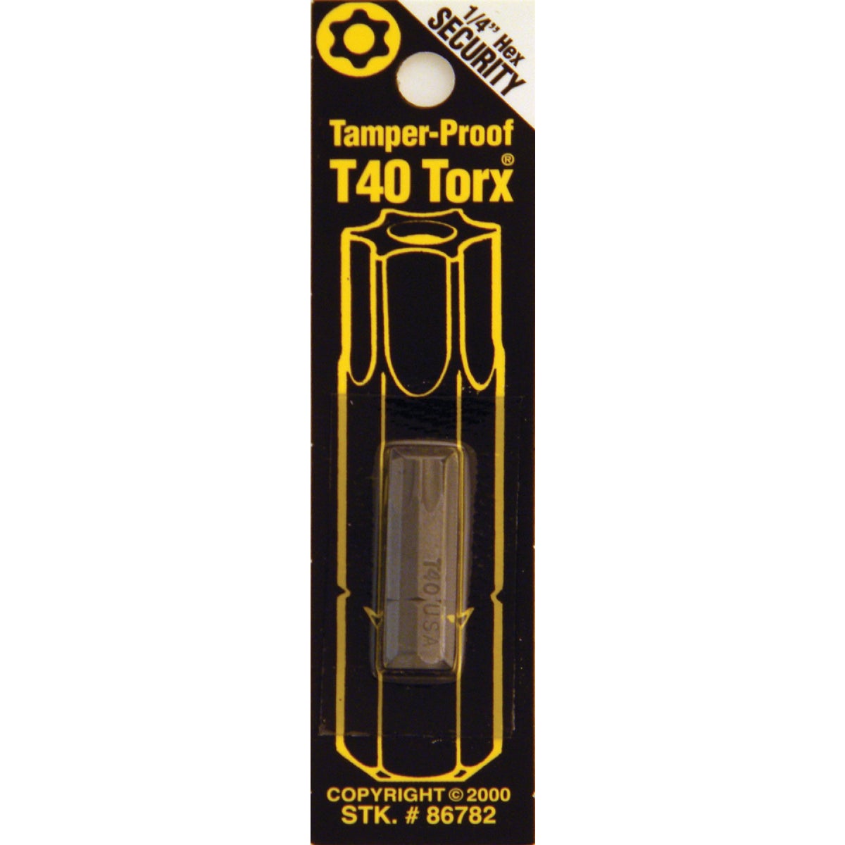T40 TMPR SECURITY BIT - 86782 by Bwt Inc