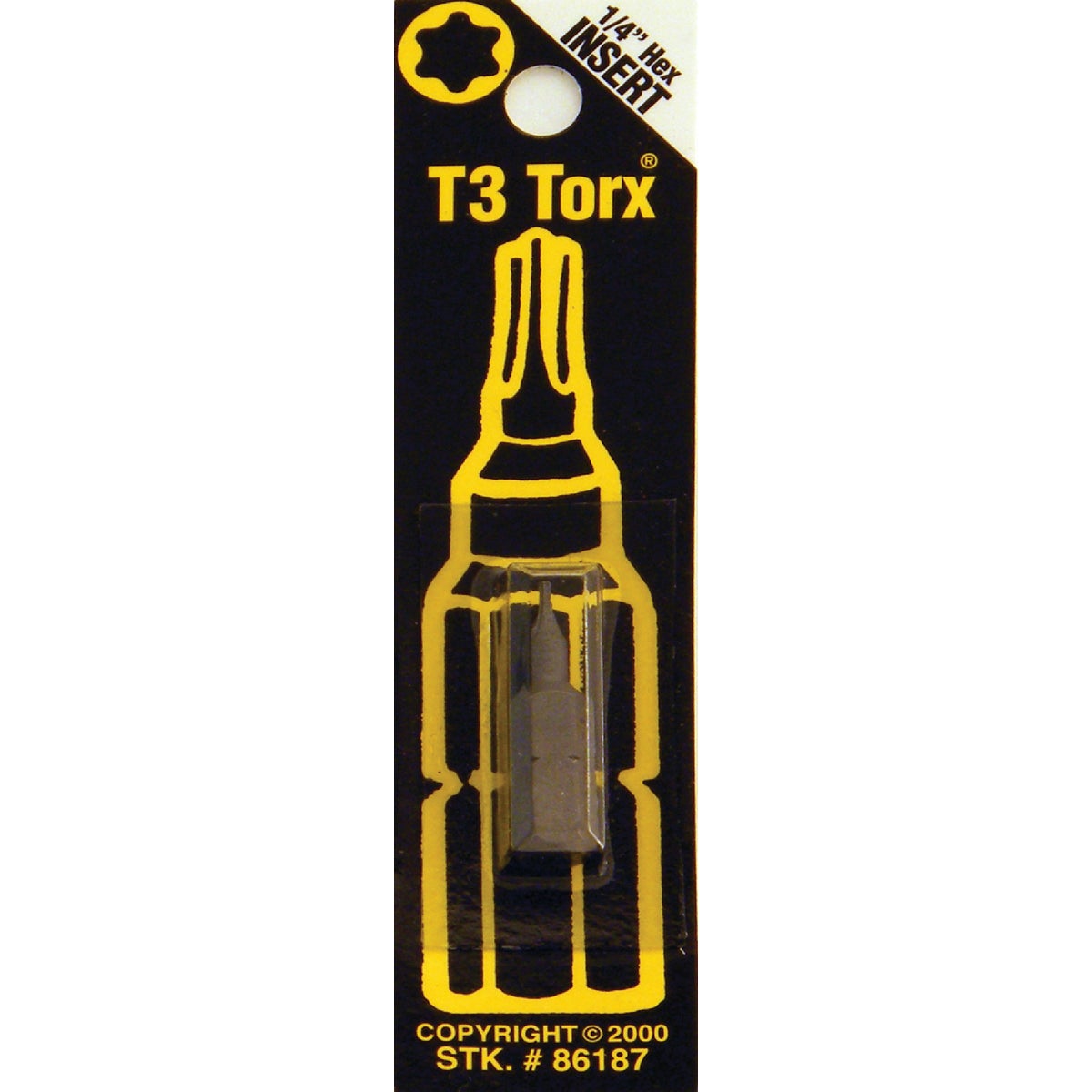 T3 TORX SECURITY BIT - 86187 by Bwt Inc
