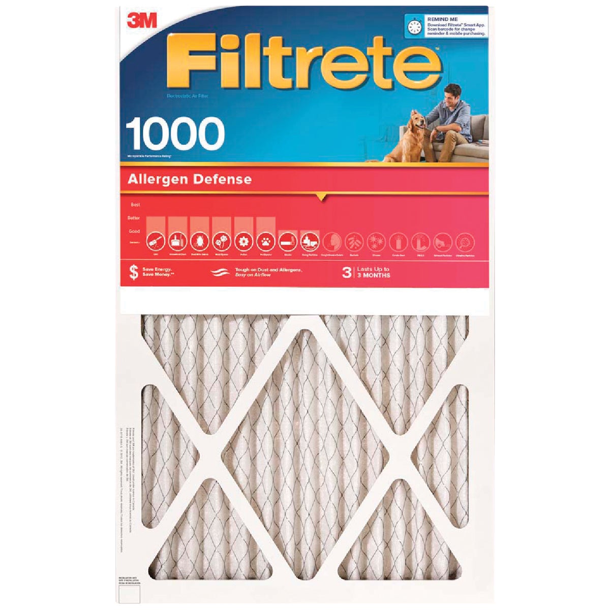 14X24X1 ALLERGEN FILTER - 9823DC-6 by 3m Co