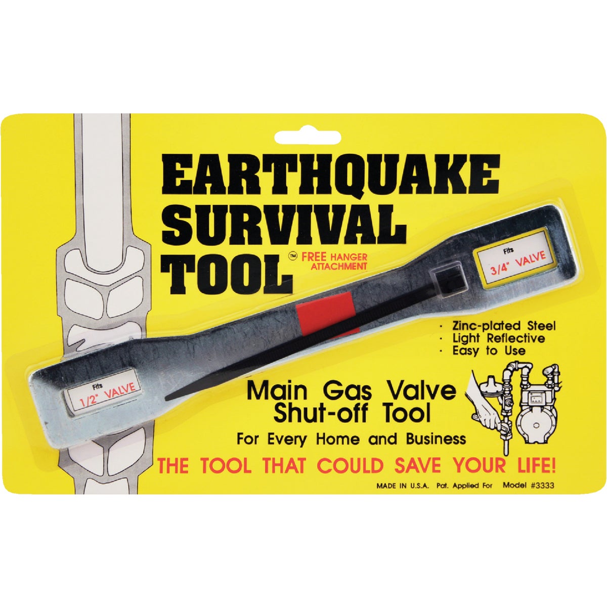 GAS SHUT OFF WRENCH - 3333 by Ready America Inc
