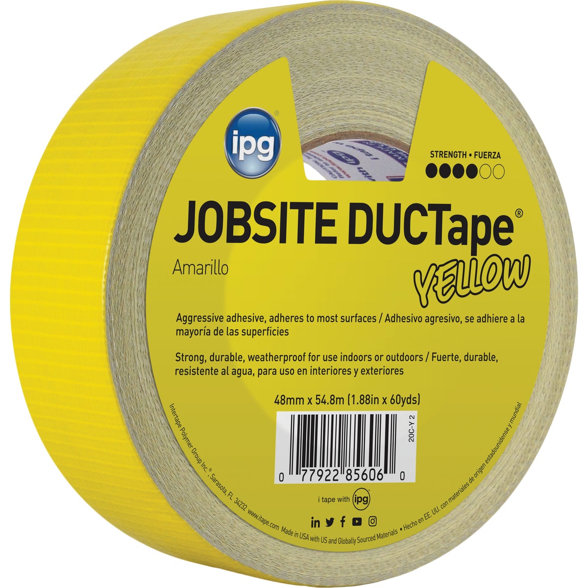 1.87"X60YD YEL DUCT TAPE - 20CYL2 by Intertape Polymer