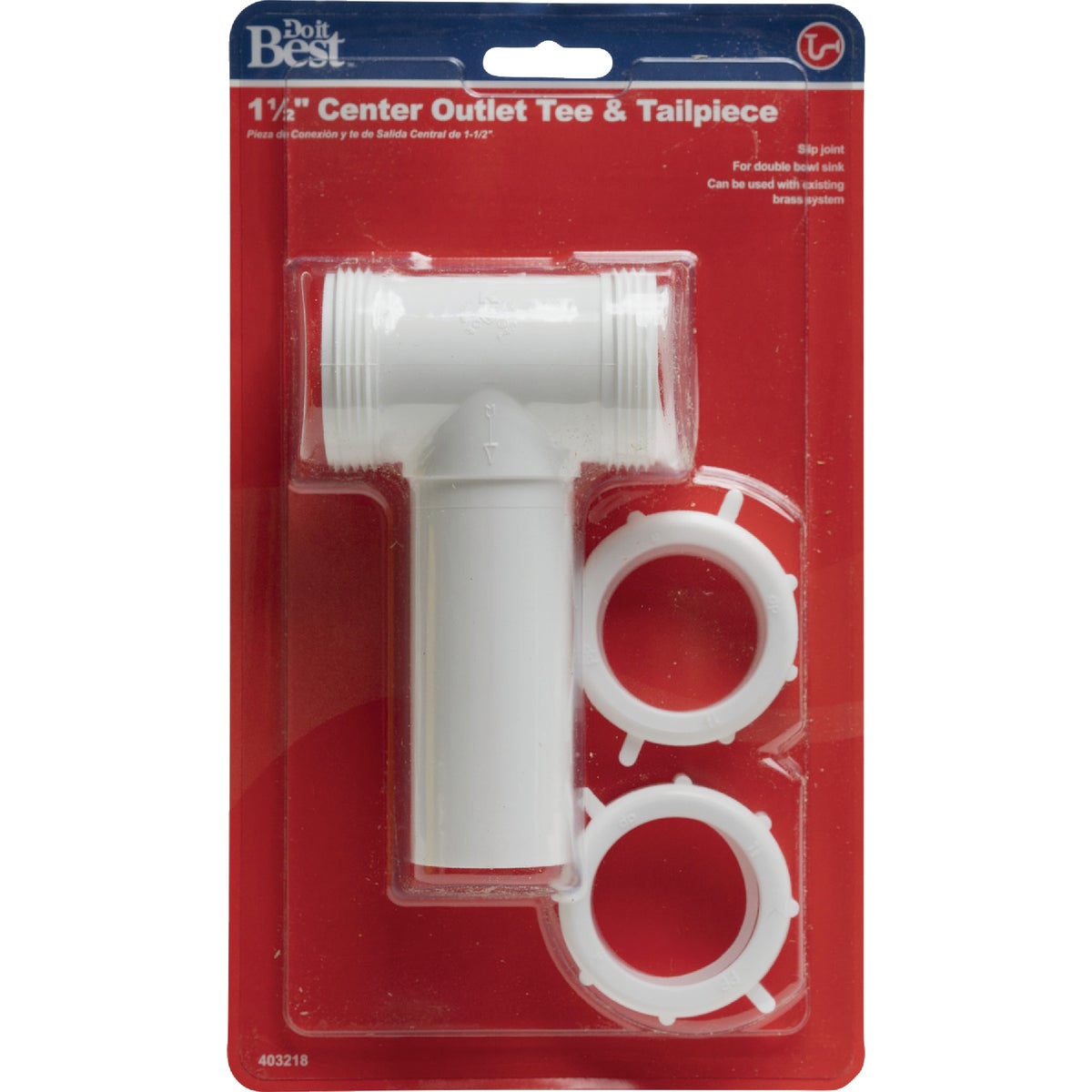 1-1/2" CENTER OUTLET TEE - 403218 by Plumb Pak/keeney Mfg