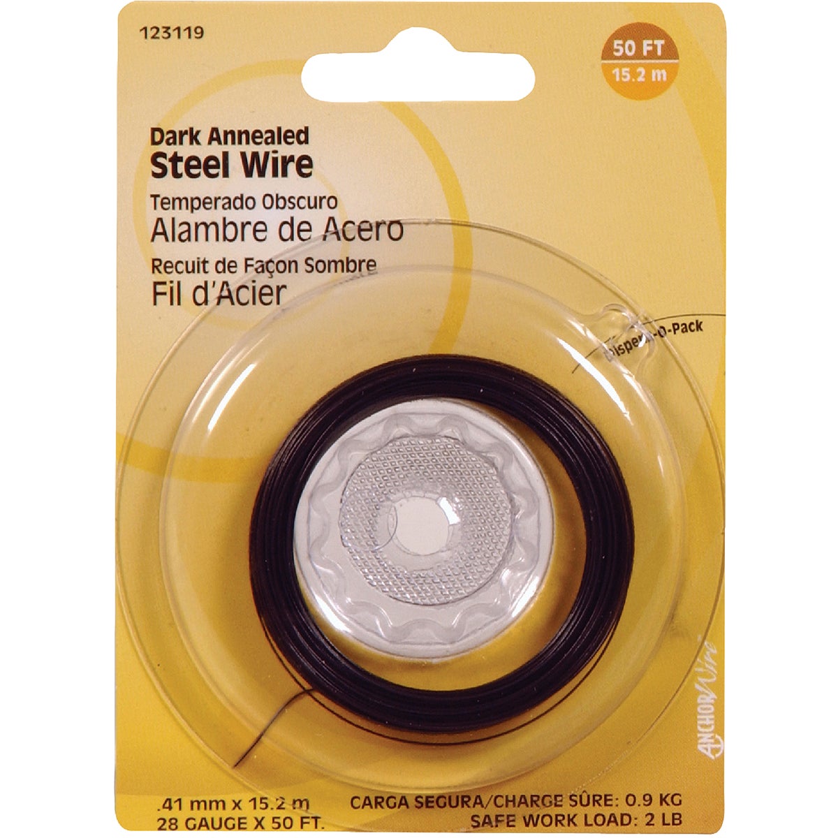 50' 28G BLACK WIRE - 123119 by Hillman Fastener